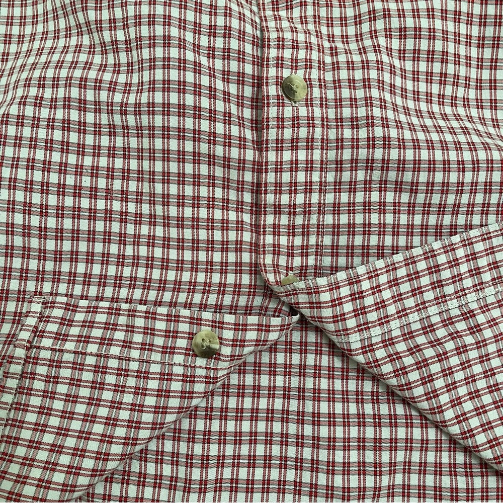 The North Face Men's Burgundy Checkered Modal Blend Large Shirt - Picture 9 of 12